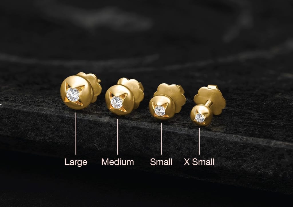 Radiant Starburst Ear Stud For Him (1 Pc Only)