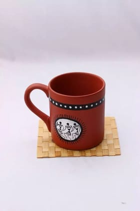 Tisser Warli HandPainted Terracotta Clay Coffee mug
