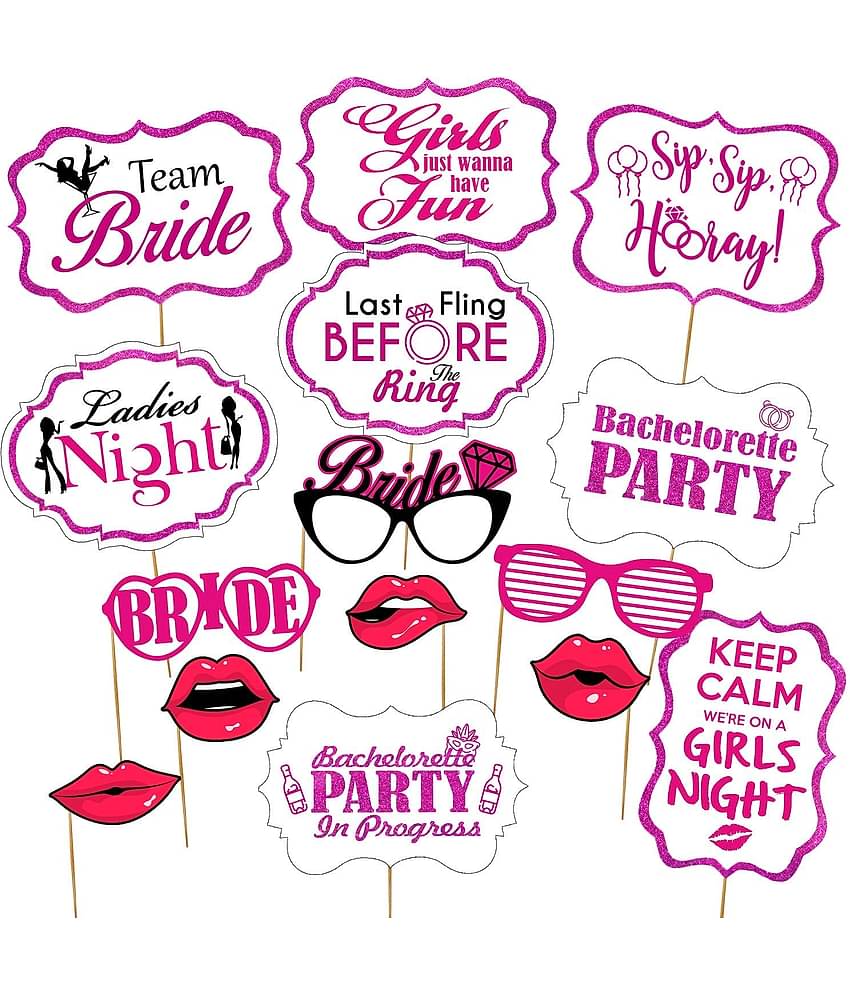Zyozi™ Bachelorette Party Decorations Set - Complete Engagement and Bridal Shower Supplies Kit with Bride to Be Banner, Rose Gold Sash, Bride Tribe Tattoos, , Photo Booth Props, Balloons