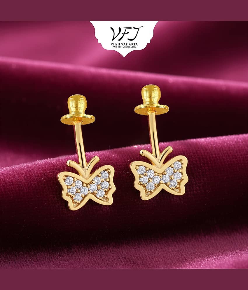Vighnaharta Gold Drop Earrings ( Pack of 1 )