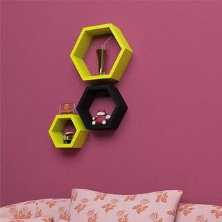 Onlinecraft Wooden Wall Shelf Wooden Wall Shelf (Number Of Shelves - 3)