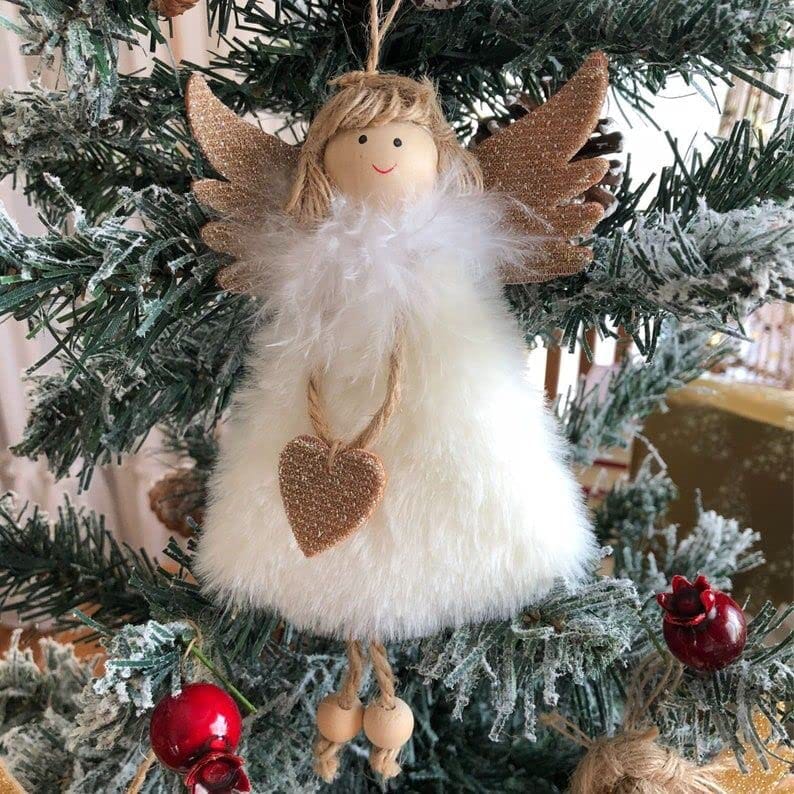 THE BROWN BOX: Christmas Angel Doll Pendant Tree Hanging Ornaments, 3 Pieces, Xmas Decorations Items