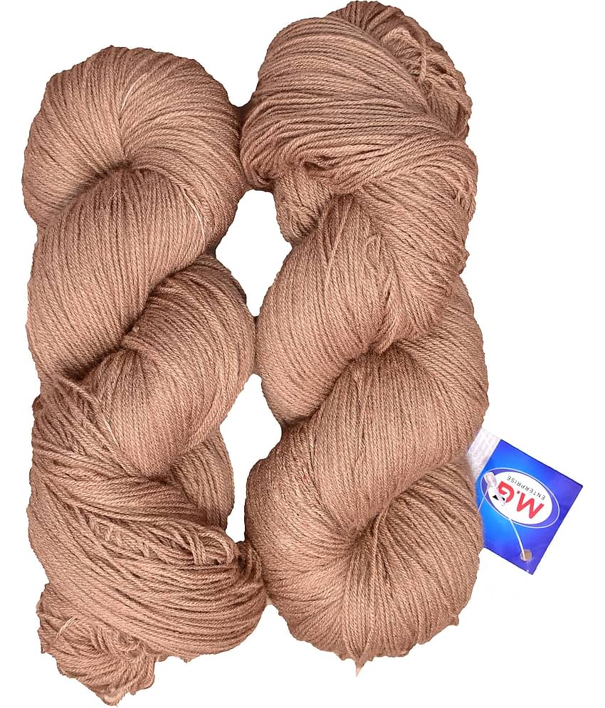 Knitting Yarn 3 ply Wool, Skin 200 gm  Best Used with Knitting Needles, Crochet Needles Wool Yarn for Knitting.