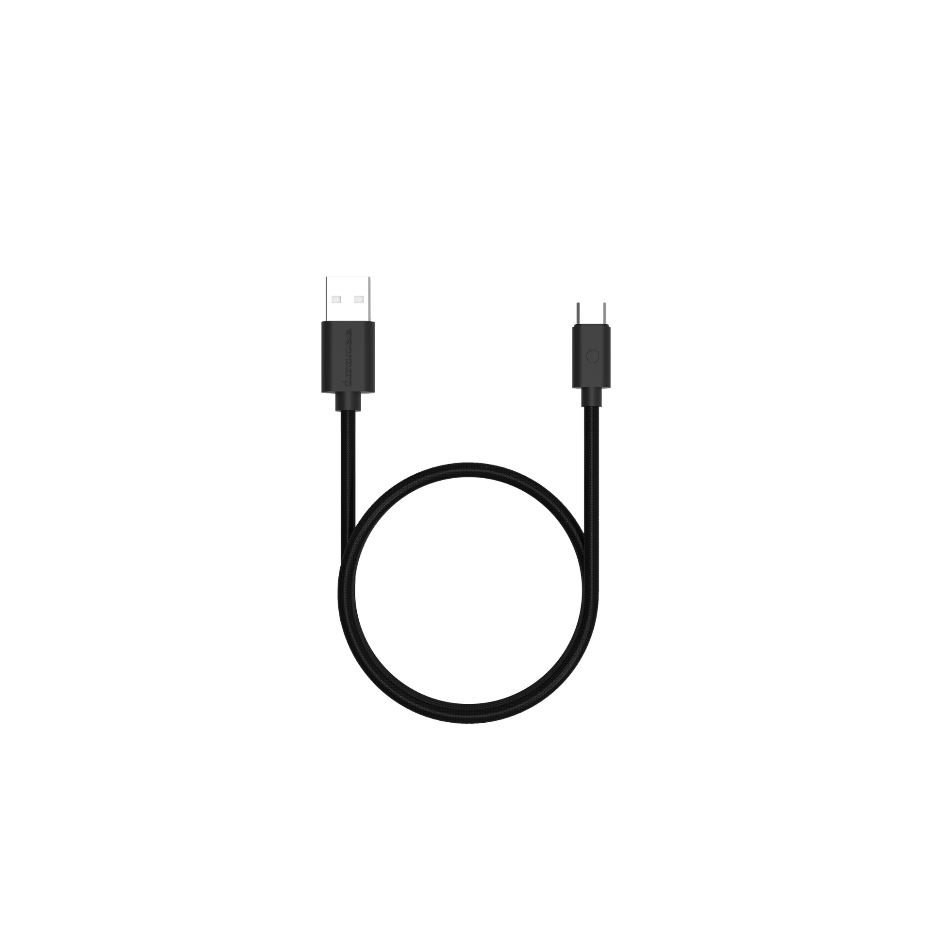 Twance T20 Braided - Type C to USB Charging & data transfer Cable, 1 M, Black
