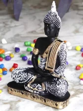 Polyresin Sitting Buddha Idol Statue Showpiece for Home Decoration Showpiece