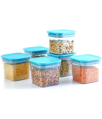 Analog kitchenware - Polyproplene Sky Blue Food Container ( Set of 6 - 550 )