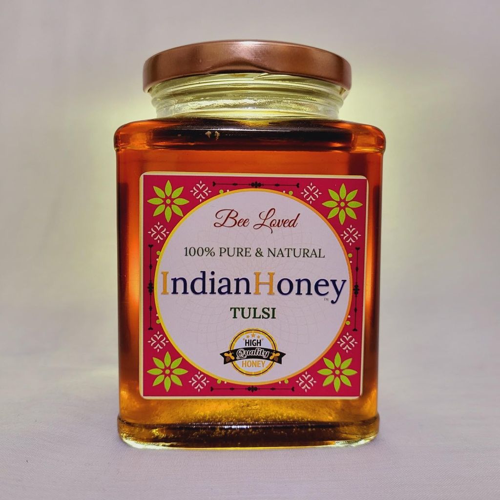 IndianHoney Tulsi Honey A Natural, Aromatic Infused With The Rich Flavor Earthy Freshness