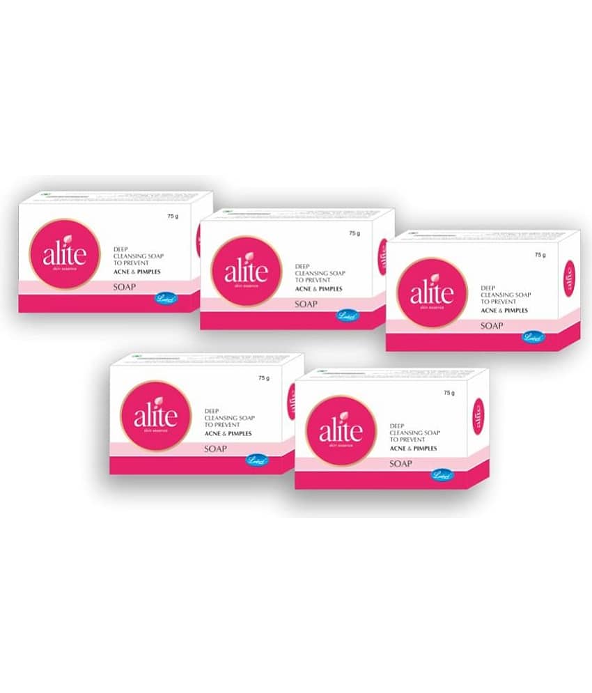 Alite Anti Acne Soap 1% Salicylic Acid & Tea Tree Oil For Acne, Pimple, Blackhead 75g ( Pack of 5 )