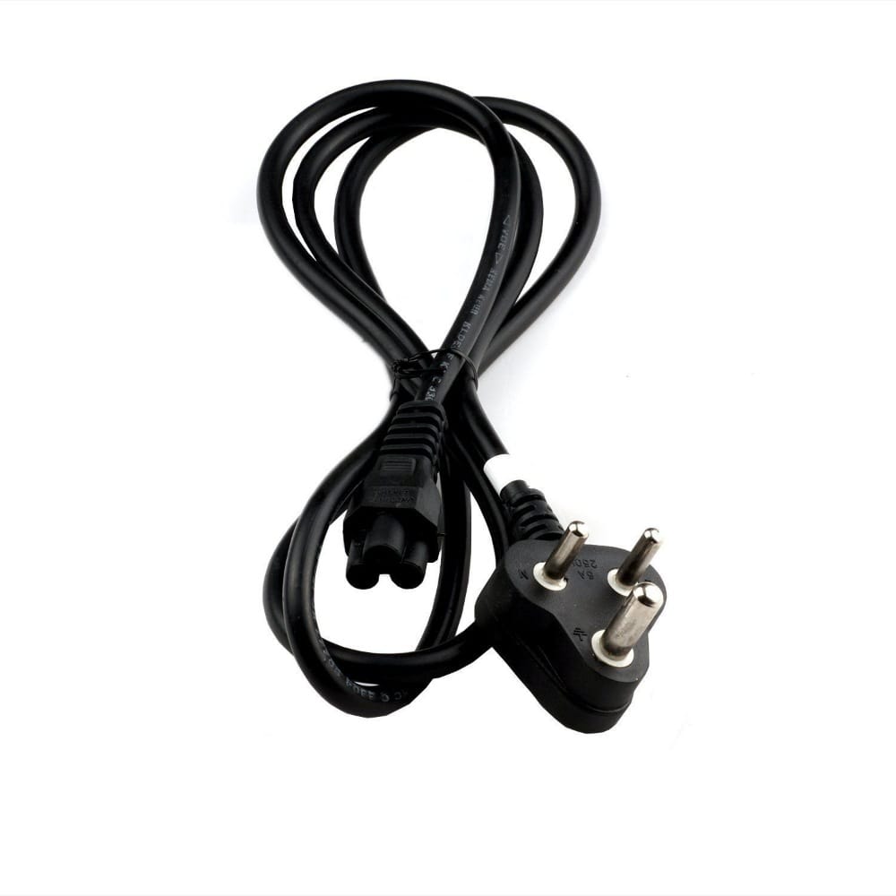 Supreme Quality 1.2 Mtr 3Pin Power Cord for Laptop (Black)