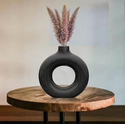 Black Color Ring Flower Pot