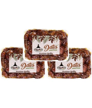 HARIHAR KRIDHA Dates (Khajoor) Premium Seedless Khajoor | 500 Gram Pack of 3