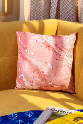 Blush Swirl Cushion Cover-Set of 3 / 40 x 40