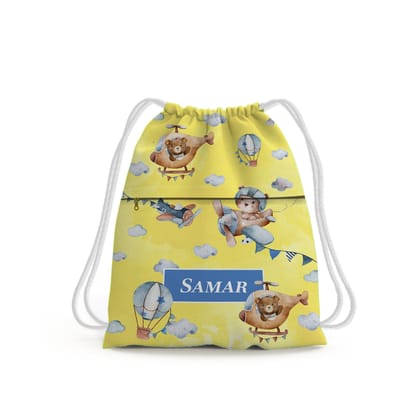 Teddy's Flight Swim Bag (kids)-Sunshine Yellow / Toddlers [2-4 Years] / No