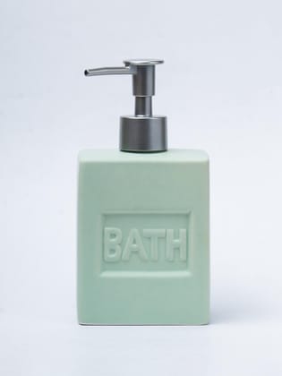 Green Ceramic Liquid Soap Dispenser - Plain, Bath Accessories