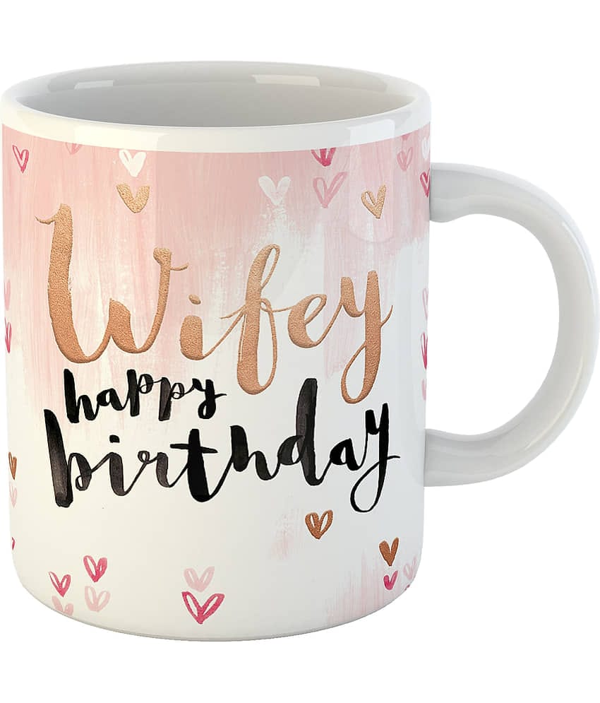 Keviv - Multi Color Ceramic Coffee Mug ( Pack of 1 )