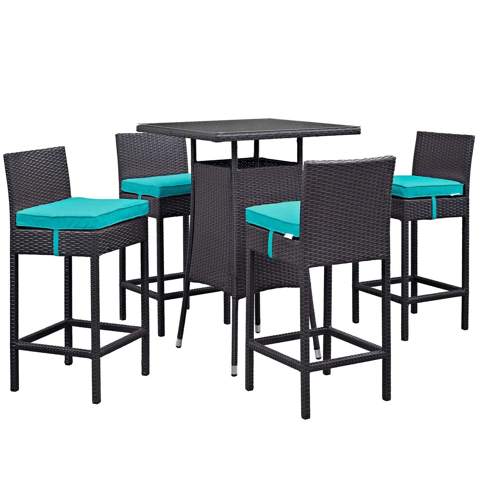 Patio Bar Chairs and Table Set For Outdoor And Indoor