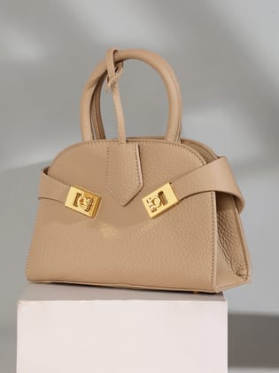 The Small Meridian Hand Bag - Camel Brown-Handbag