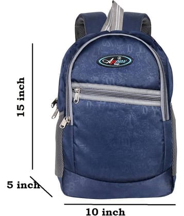 Apnav Navy Blue 15 Ltrs School Bag for Boys & Girls