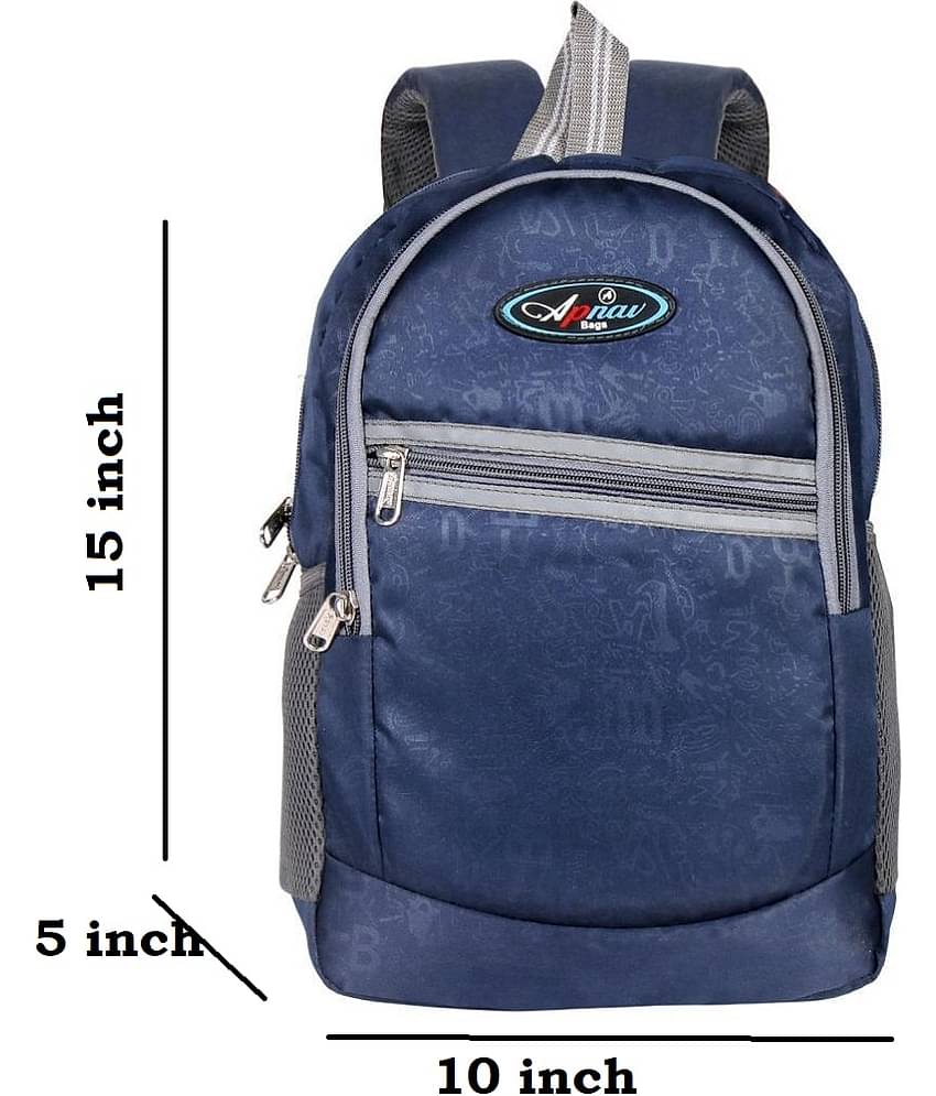 Apnav Navy Blue 15 Ltrs School Bag for Boys & Girls