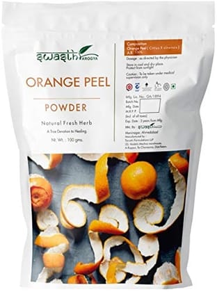 Swasth Arogya Orange Peel Powder - 1 Pack Of Fresh Orange Peel Powder (100g)