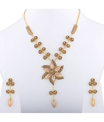 Silver Shine Alloy Golden Contemporary Contemporary/Fashion Antique Necklaces Set
