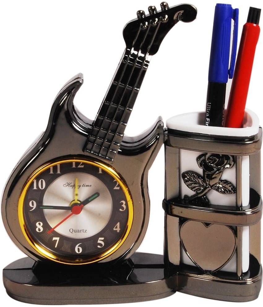 Sigaram Analog Plastic Assymetric Table Clock - Pack of 1