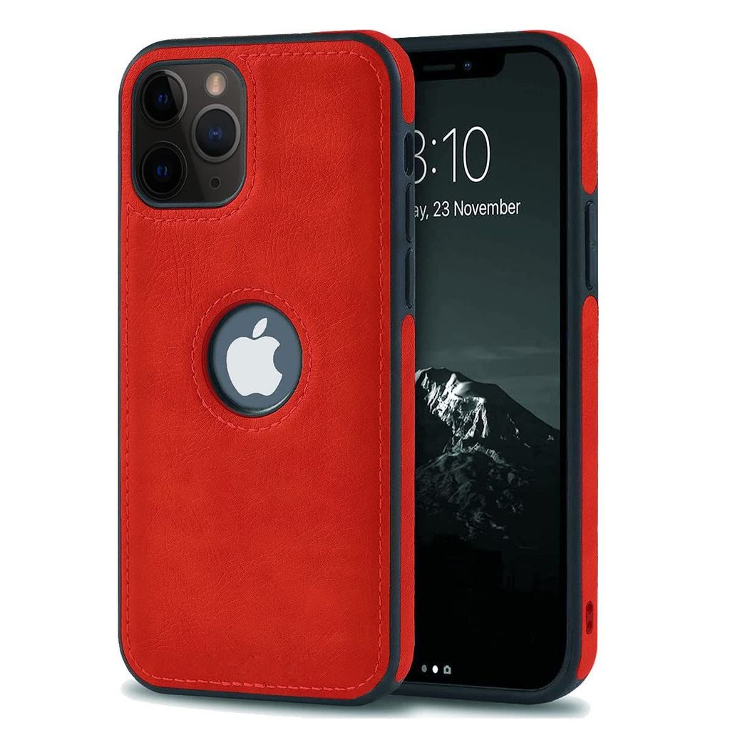 LIRAMARK PU Leather Flexible Back Cover Case Designed for iPhone 11 Pro Max