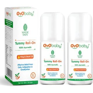 OYO BABY Tummy roll on for baby,Quick Relief From Colic  GasHing  Saunf 40 ml,Pack of 2