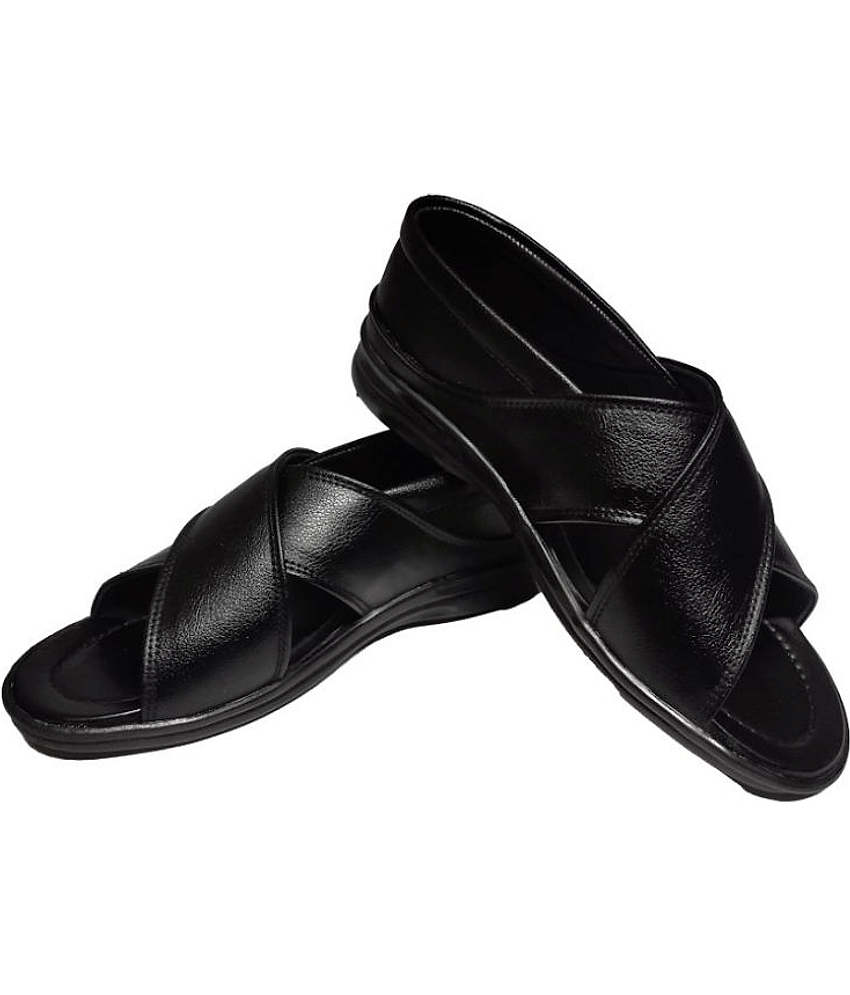 RAGE GAZE - Black Men's Sandals