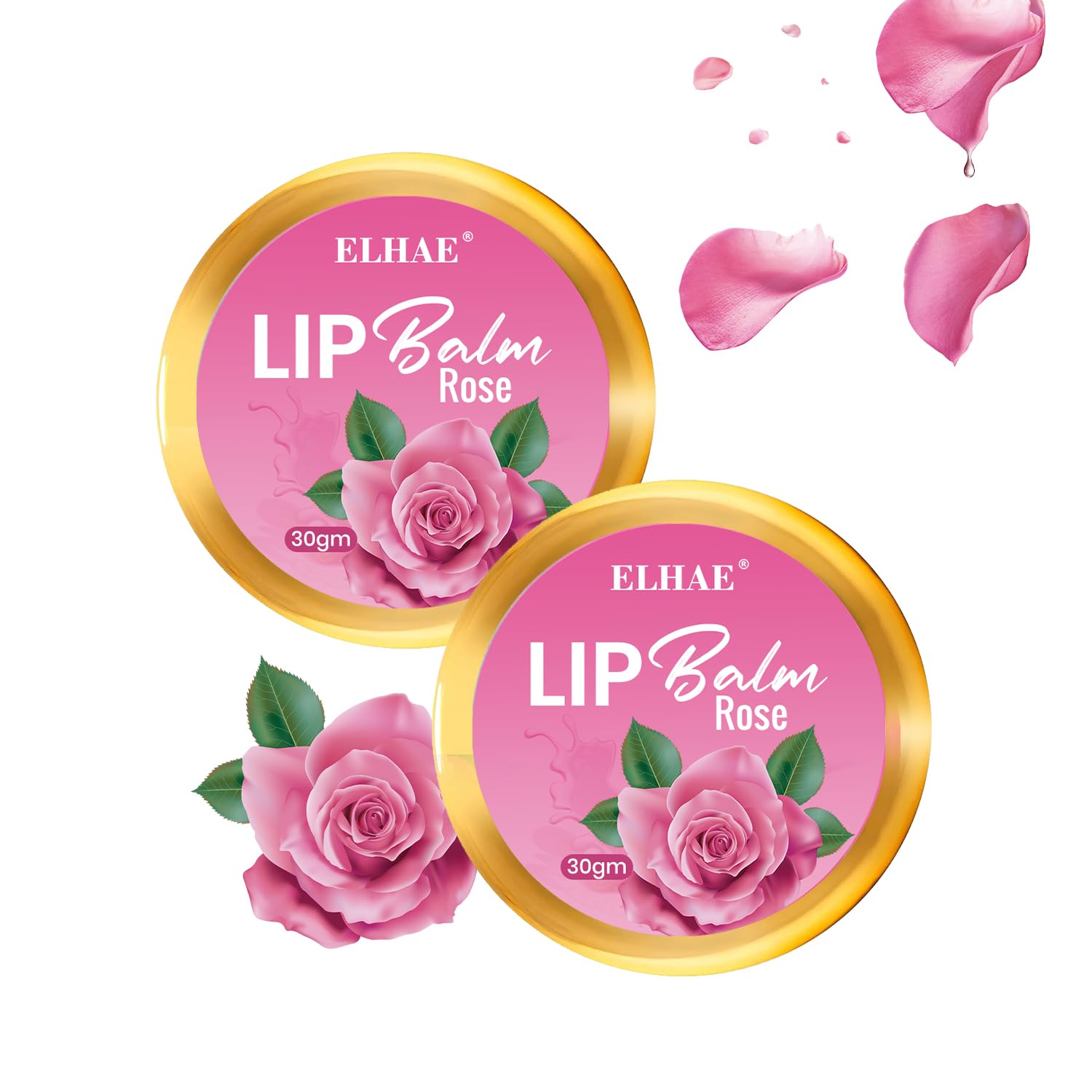 ELHAE Nourishing Lip Balm | Glossy Sheen with Desi Ghee & Organic Ingredients in Rose Flavor| Rich Hydration � 30g