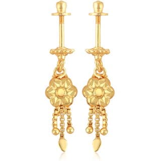 Vivastri Premium 1 Gram Gold Plated Alloy Bugadi Earrings for Women  Girls - VIVA1045BUGADI