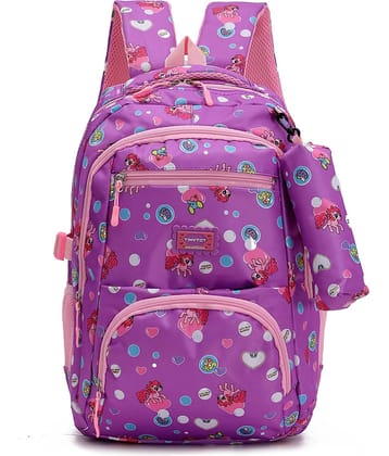 Tinytot 30 Ltrs Purple School Bag for Boys & Girls