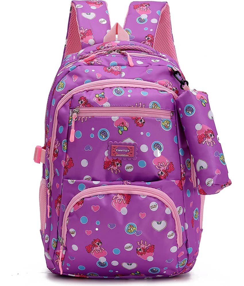 Tinytot 30 Ltrs Purple School Bag for Boys & Girls