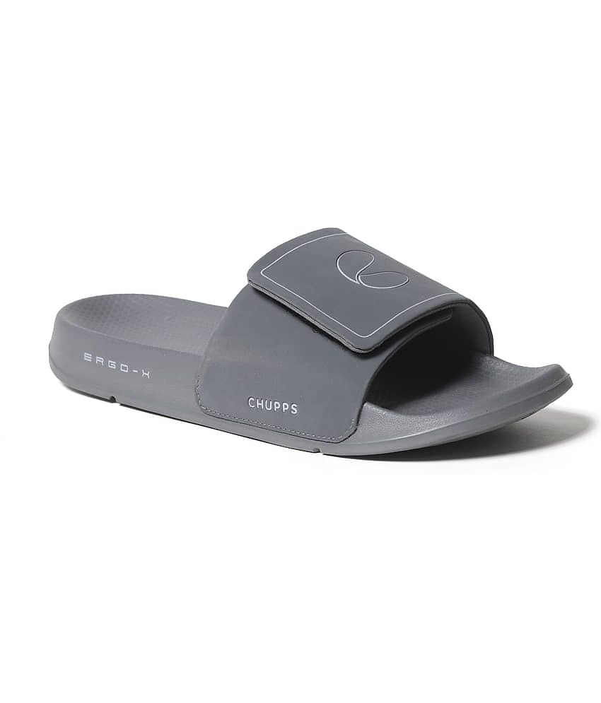 CHUPPS Dark Grey Men's Slide Flip Flop