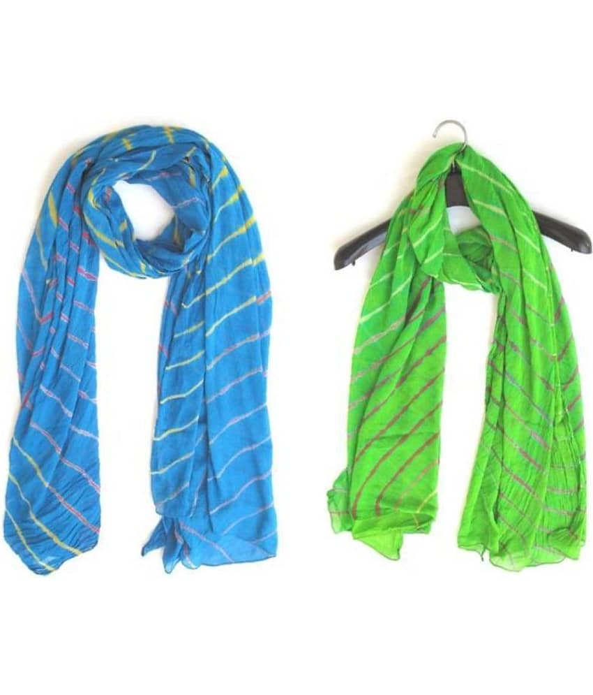 Apratim Multicoloured Chiffon Leheria Dupatta