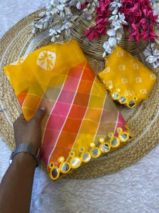 Lehriya shibori prints