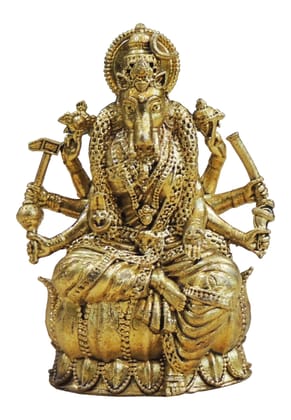 Brass Varaha Avatar Idol Statue, Small Size for Pooja Room, Height : 2.5 Inch (BSMAS1930 H)