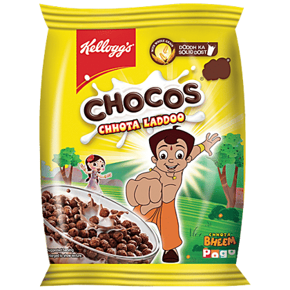 Kelloggs Chocos - Chhota Laddoo, With Whole Grain, Source Of Fibre, High In Calcium & Protein, Breakfast Cereals, 24 g