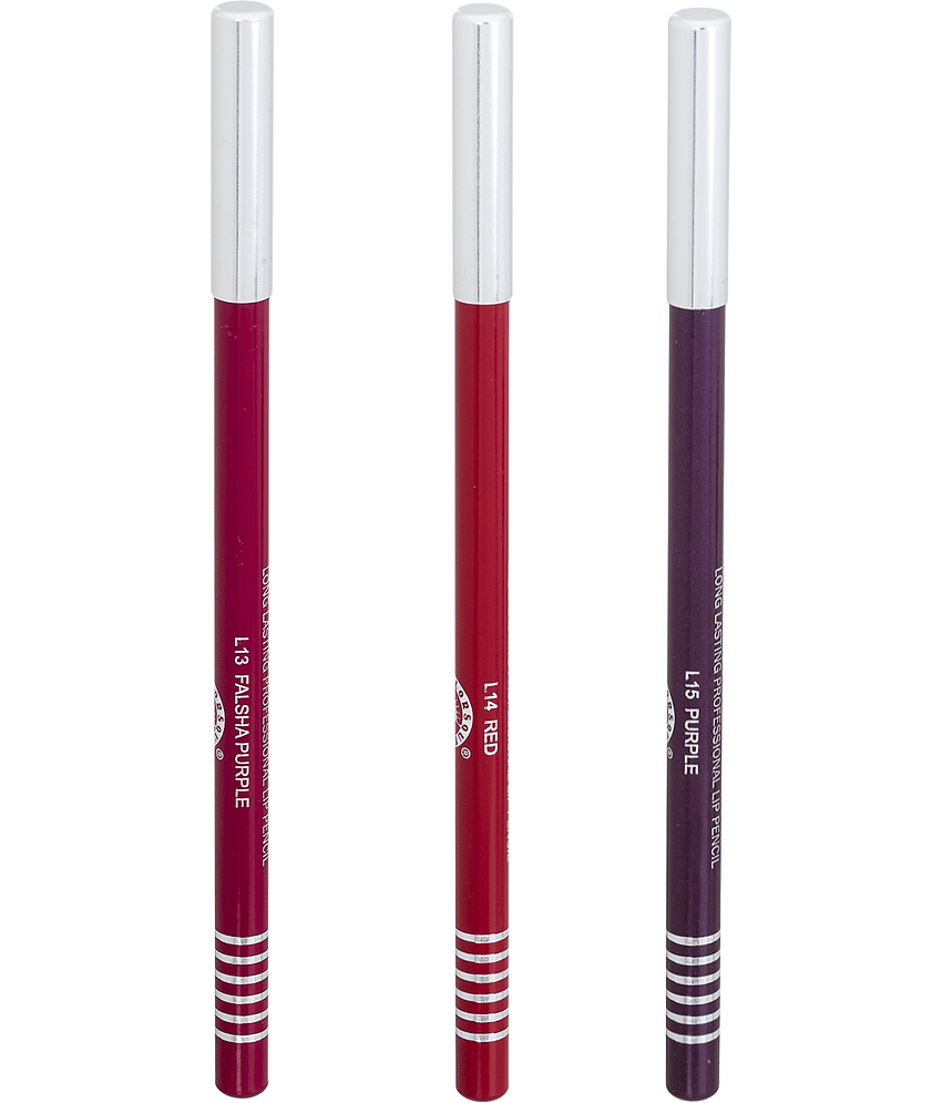 Colors Queen Lip Liner Pencil Non Transfer for Professional Makeup (Pack of 3)