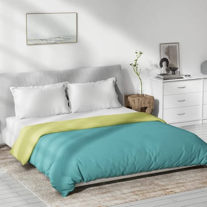 DDECOR - Creme Collection 100% Cotton Plains And Textures Pattern MPOL King Quilt |229 CM X 274 CM| - Turquoise