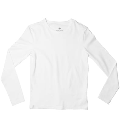 White Full Sleeve T-shirt-38 - S / White