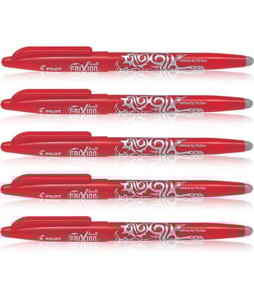 Pilot Frixion Roller Pen Red Pack of 5
