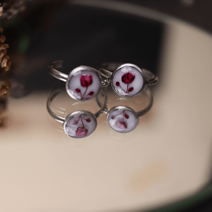 Baby's Breath Rings-Red