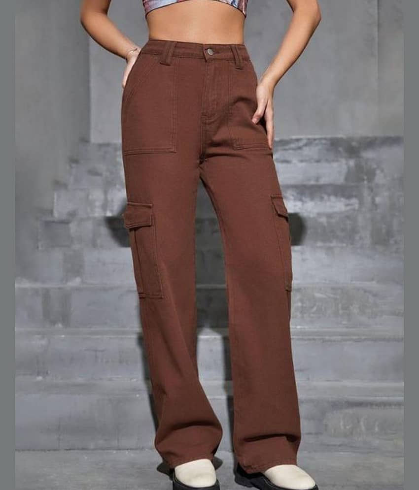 9x denims - Brown Denim Regular Fit Women's Jeans ( Pack of 1 )