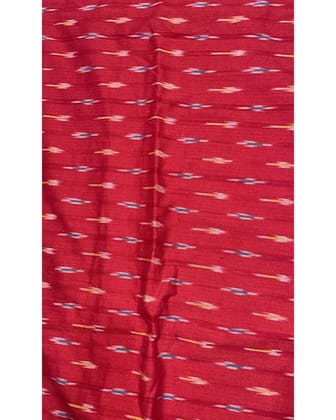 POCHAMPALLY IKAT COTTON RED COLOR FABRIC-3 METERS