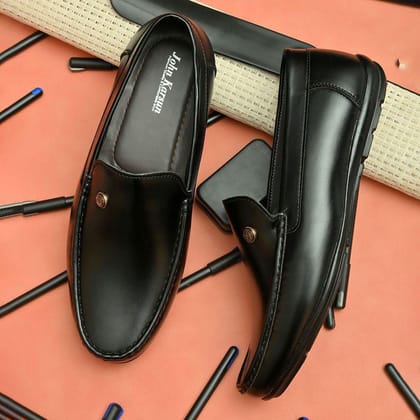 John Karsun - Black Mens Slip on loafers - 6
