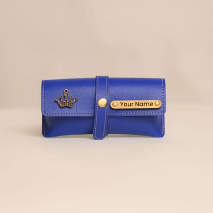 Personalized Blue Eyewear Case – Premium Custom Goggle Case with Name Engraving