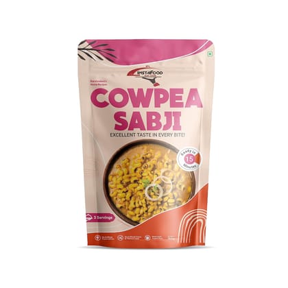 INSTAFOOD Cowpea (Choli) Sabji | Ready to Eat & Cook Meal | 3-4 Servings | After Cooking Gets 700 gm to Serve | Zip Lock Packaging | Vegetarian Meal | Just Add Water and Cook, 150 gm