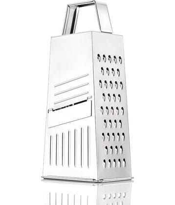 OFFYX - Stainless Steel Cheese Grater,Vegetable Grater,Coconut Grater ( Pack of 1 ) - Silver