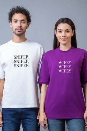 Sniper & Wifey Oversized Tees - Pack of 2